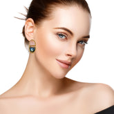 Gold plated labradorite gemstone Earring