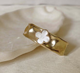 18 K Gold Plated Gemstone cuff Bangle