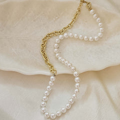 18K Gold Plated Pearl Necklace