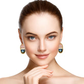 Gold plated labradorite gemstone Earring