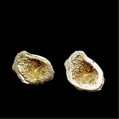 Handmade Hammered Gold plated Stud Earring SKU6136