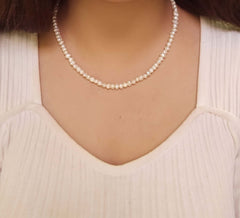 18K Gold Plated Pearl Necklace