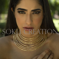 Gold plated Multi layered Choker