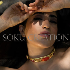 Gold plated Designer Gemstone Jewelry Set