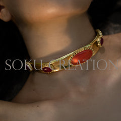 Gold plated Designer Gemstone Jewelry Set