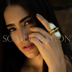 Gold plated Unique designer Gemstone Jewelry Set