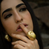 Gold Plated Orb Weighty Ring SKU#7384