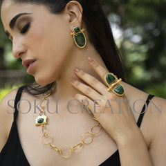 Unique Gold plated Designer Jewelry Set