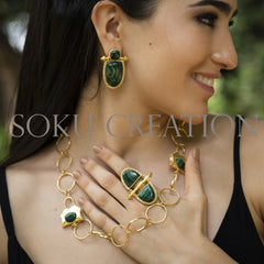 Unique Gold plated Designer Jewelry Set