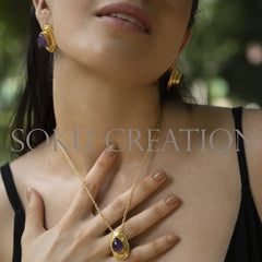 A Gold plated Designer Jewelry Set