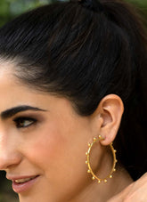 Gold plated Designer Hoops Earring