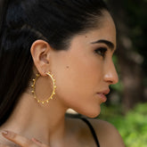 Gold plated Designer Hoops Earring