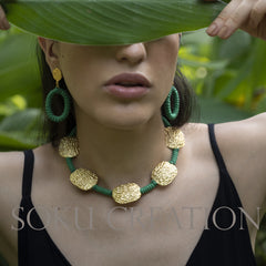 Gold plated Thread Designer Jewelry Set