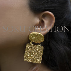Gold plated Designer Textured Jewelry Set