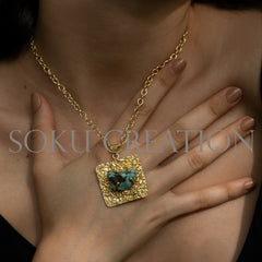 Gold plated Designer Gemstone Jewelry Set