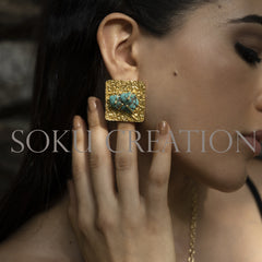 Gold plated Designer Gemstone Jewelry Set