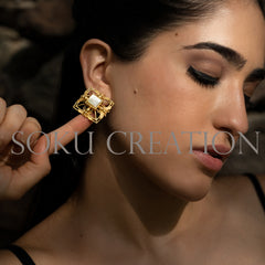 Gold plated Designer Gemstone Jewelry Set