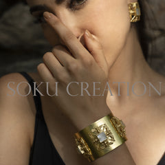 Gold plated Designer Gemstone Jewelry Set