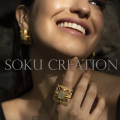 Gold plated Designer Gemstone Jewelry Set