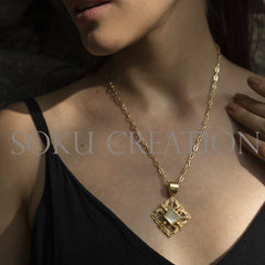 Gold plated Designer Gemstone Jewelry Set