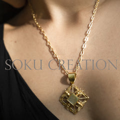 Gold plated Designer Gemstone Jewelry Set