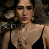 Gold Plated Pendant Necklace Earring and Ring SKU7348