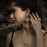Gold Plated Pendant Necklace Earring and Ring SKU7348
