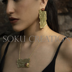 Gold plated Designer Gemstone Jewelry Set