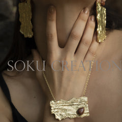 Gold plated Designer Gemstone Jewelry Set