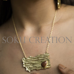 Gold plated Designer Gemstone Jewelry Set