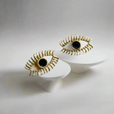 Gold plated Evil Eye Push Back Stud Earring SKU6582
