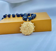 18K Gold Plated Gemstone Pendant Chain Necklace