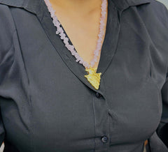 18K Gold Plated Gemstone Buffalo Pendant Necklace