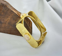 18 K Gold Plated Gemstone Bangle