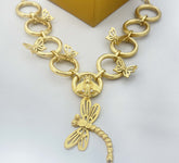 18K Gold Plated Fly Design Necklace