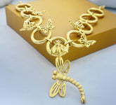 18K Gold Plated Fly Design Necklace