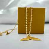 Elegant Whale Tail Necklace SOKU#7827