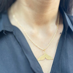 Elegant Whale Tail Necklace SOKU#7827