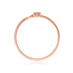 92.5 Sterling Silver gold plated zirconia ring