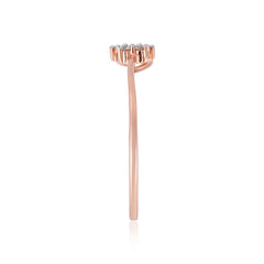 92.5 Sterling Silver gold plated zirconia ring