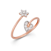 92.5 Sterling Silver gold plated zirconia ring