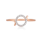 92.5 Sterling Silver gold plated zirconia ring