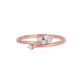 92.5 Sterling Silver gold plated zirconia ring