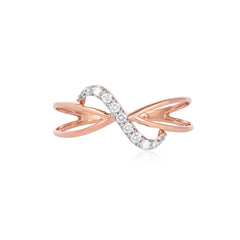 92.5 Sterling Silver gold plated zirconia ring