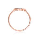 92.5 Sterling Silver gold plated zirconia ring