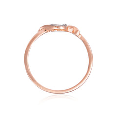 92.5 Sterling Silver gold plated zirconia ring