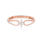 92.5 Sterling Silver gold plated zirconia ring