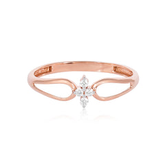 92.5 Sterling Silver gold plated zirconia ring