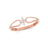 92.5 Sterling Silver gold plated zirconia ring