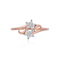 92.5 Sterling Silver gold plated zirconia ring